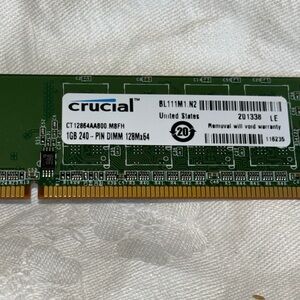 Crucial Green DDR 240-Pin 1GB Desktop DIMM Module